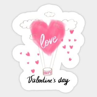 Minimalist Valentine's Day, Romantic design Sticker